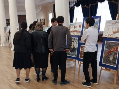 Выставка детских рисунков приуроченная к 80-летию депортации ингушского народа «Черный февраль»